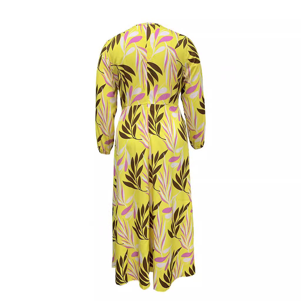 Dame Maxikjole med en elegant drapering Stilla