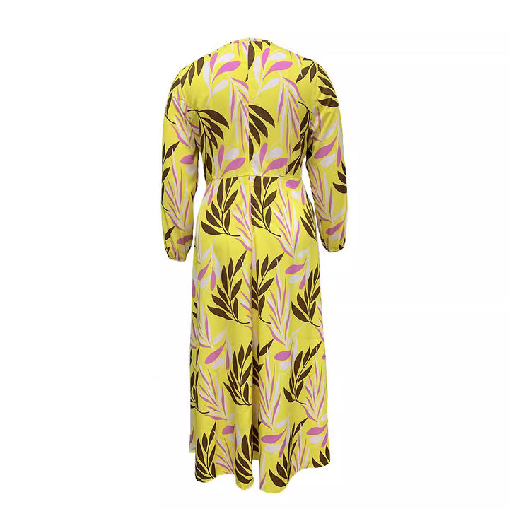 Dame Maxikjole med en elegant drapering Stilla