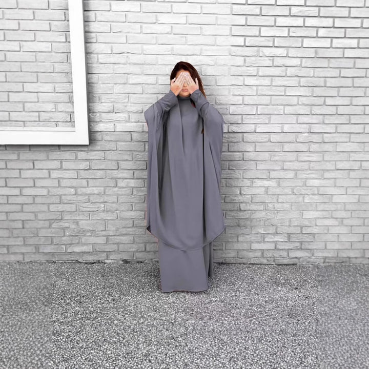Dame Langærmet Kaftan med Elegant Snit og Bredt Design Stilla