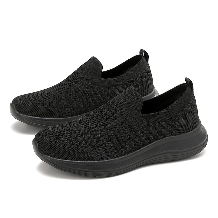 Dame nan åndbar strik-sneakers med viskoelastisk indersål og fleksibel gummiydersål Skovae