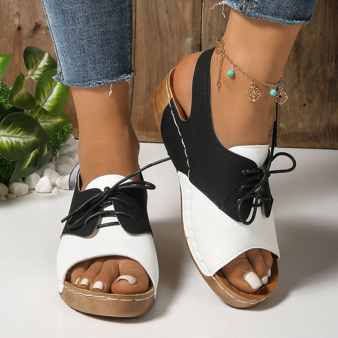 Dame sling-sandaler med elegant snøring og ergonomisk fodseng Stilla