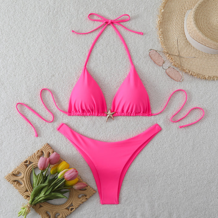 Dame triangel-bikini med moderigtigt stjerne-detalje Skovae
