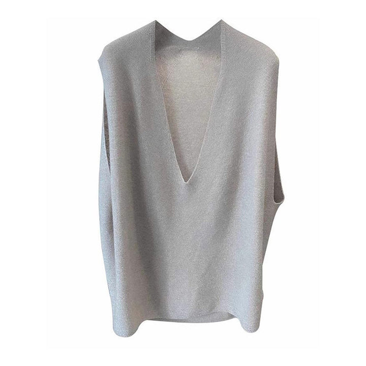 Damepullover med V-udskæring og elegant design Stilla
