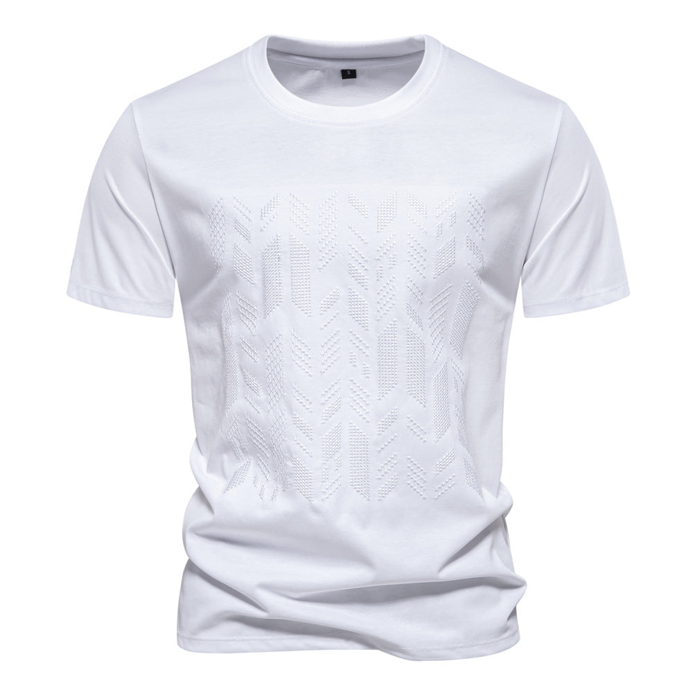 Herr T-Shirt med innovativt 3D-mønster Stilla