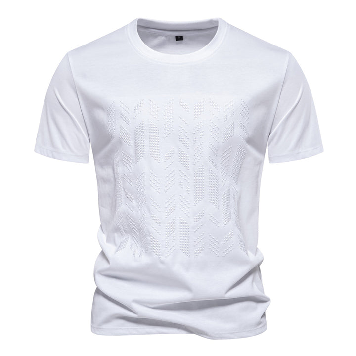 Herr T-Shirt med innovativt 3D-mønster Stilla