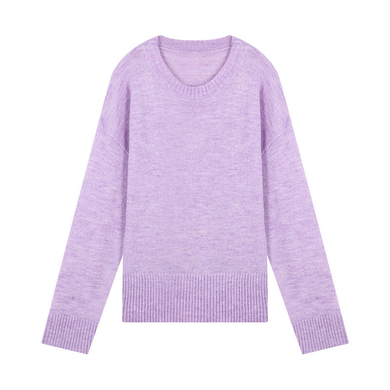Dame strikpullover med fin struktur og blødt materiale Stilla