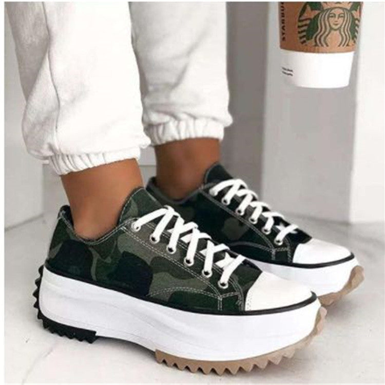 Dame Komfortable Sneakers med støddæmpende plateau sål og kvalitets overmateriale Stilla