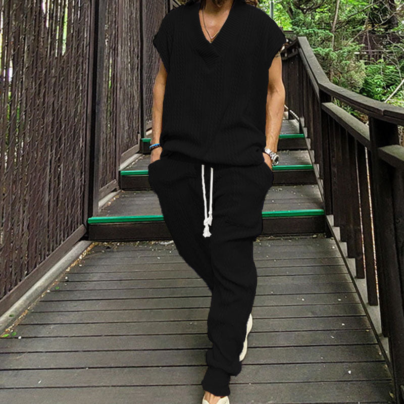 Dame Strik-Loungewear Sæt Stilla