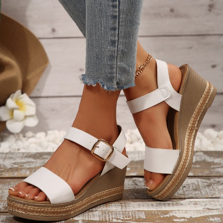 Dame Wedge-sandaler med justerbar rem og stilfuld spænde Stilla