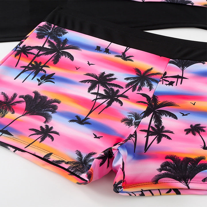 Dame Sport-badedragt med moderne overdel og shorts Skovae
