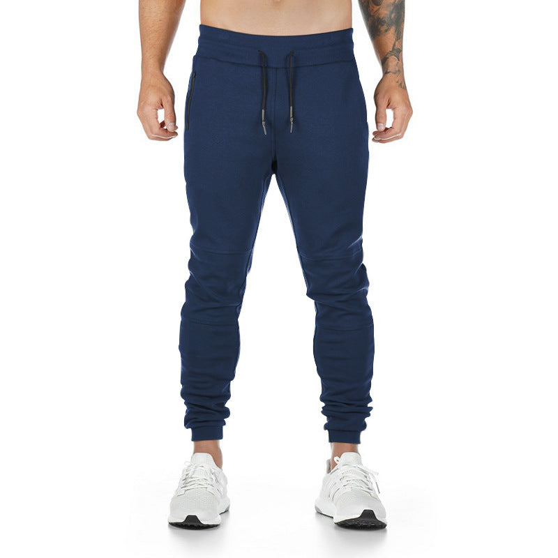Herrer nan smal skåret sport-joggingbukser med ergonomiske knæindsatser, komfortbund og snøre Skovae