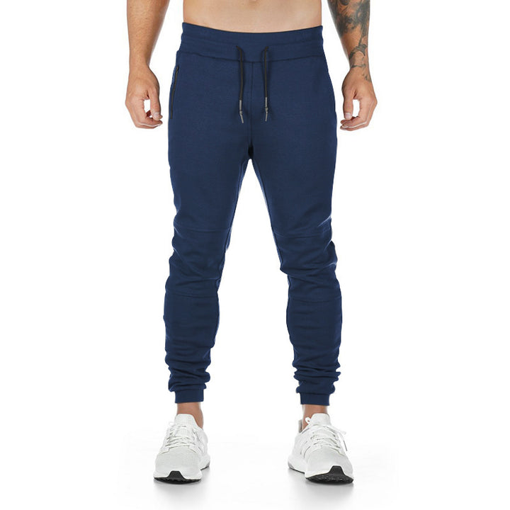 Herrer nan smal skåret sport-joggingbukser med ergonomiske knæindsatser, komfortbund og snøre Skovae