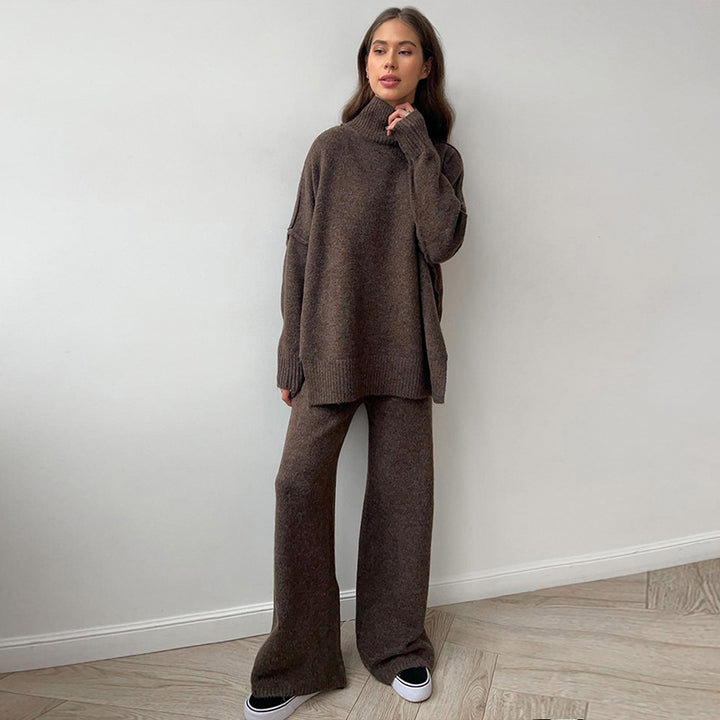 Dame Oversized Pullover med høj krave og bred pasform Stilla