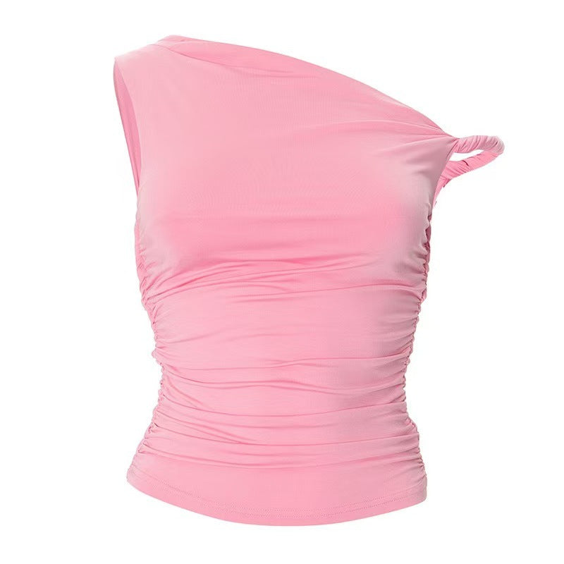 Dame Ensidet Rynketop med elastisk Design Skovae
