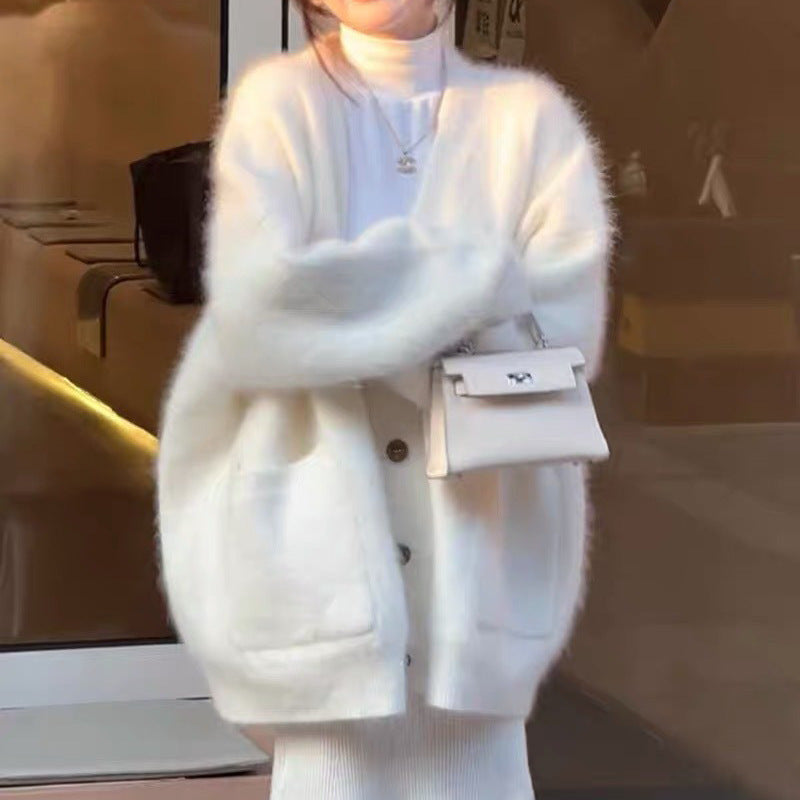 Dame blød cardigan med knapper Stilla