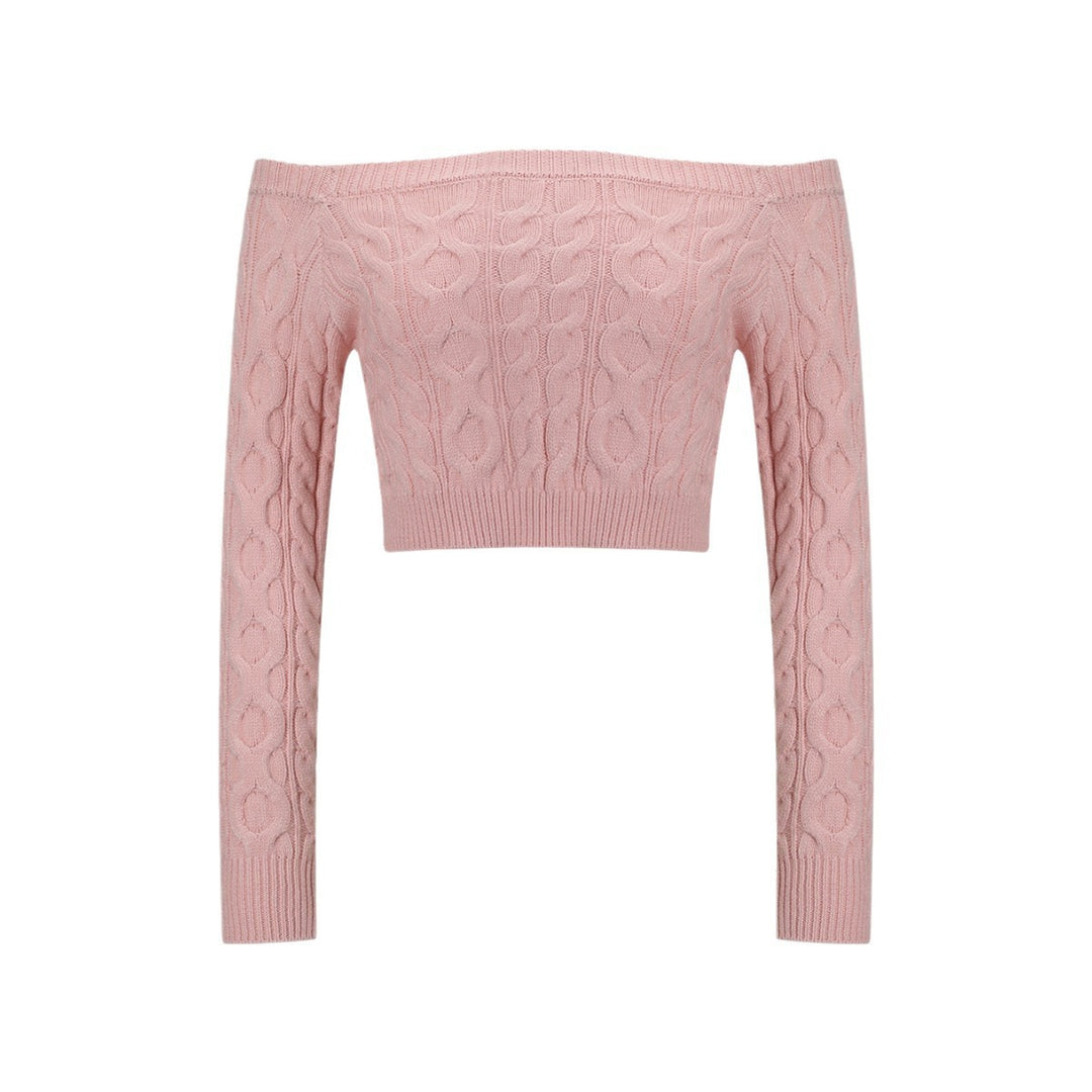Kvindernes Off-Shoulder Striktrøje med Kabelmønster Stilla