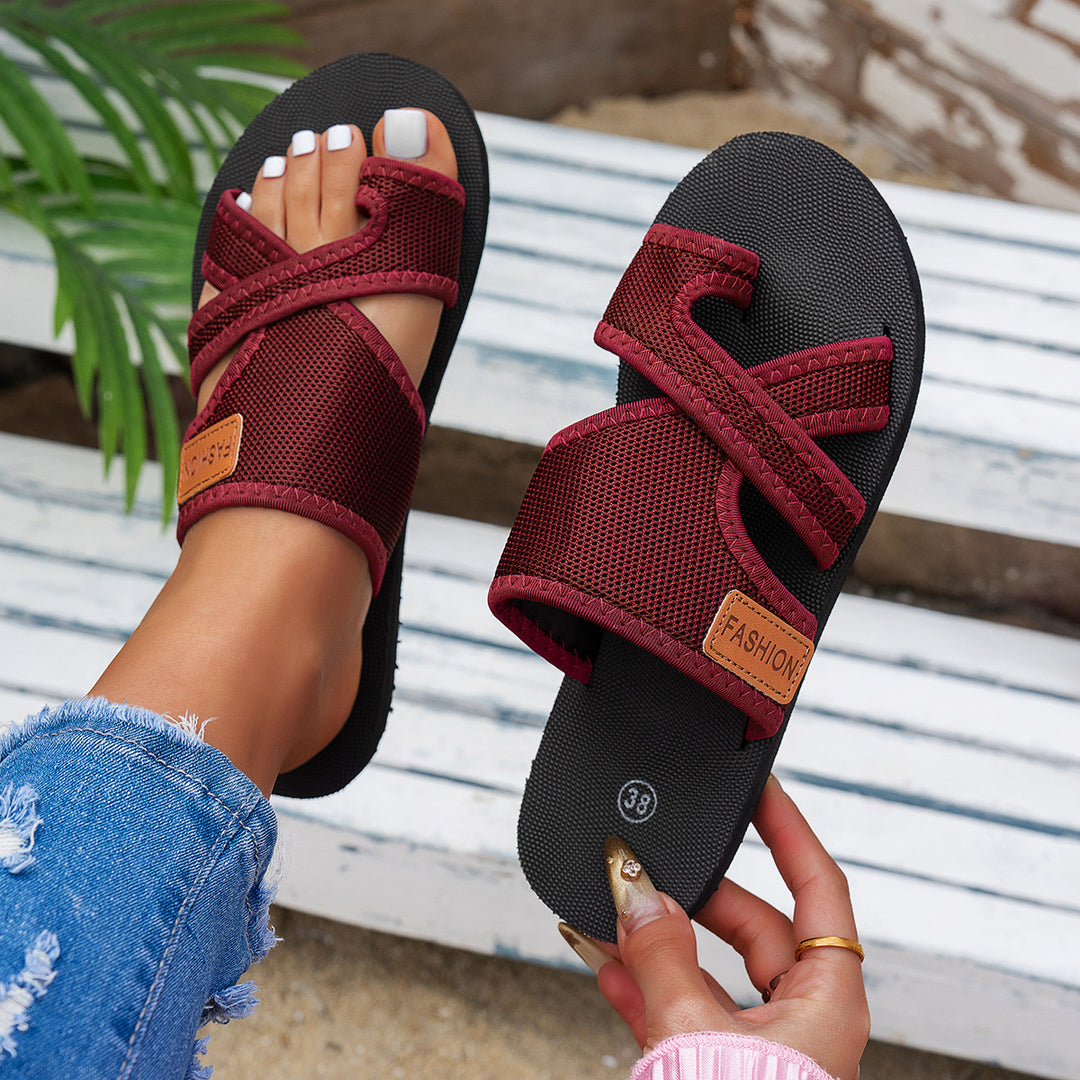 Dame Komfortable Tøfler-sandaler med åndbart mesh-overflade og skridsikker sål Stilla