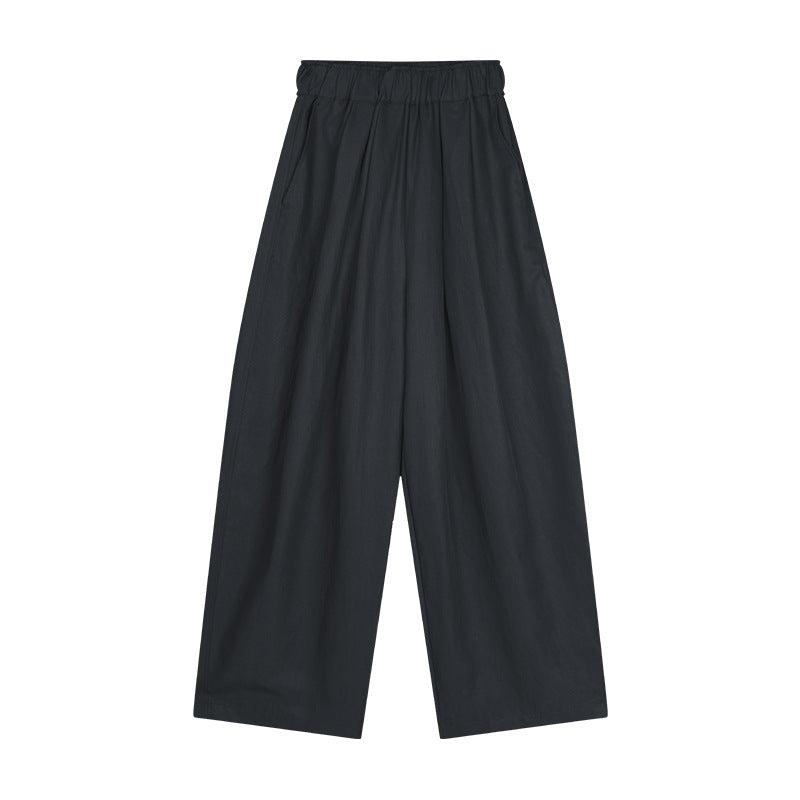 Dame bred stofbuks med elastisk talje og plisserede detaljer Stilla
