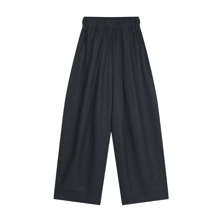Dame bred stofbuks med elastisk talje og plisserede detaljer Stilla