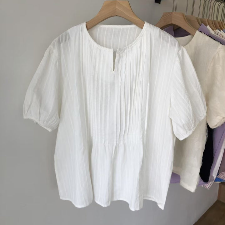 Femme Struktureret Fritids Pullover Bluse Stilla