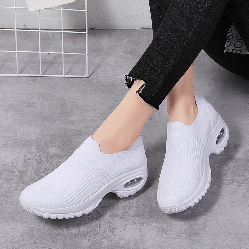 Damer Bekvemme Slip-On Løbesko med åndbart strikoverflade og elastisk sål Stilla