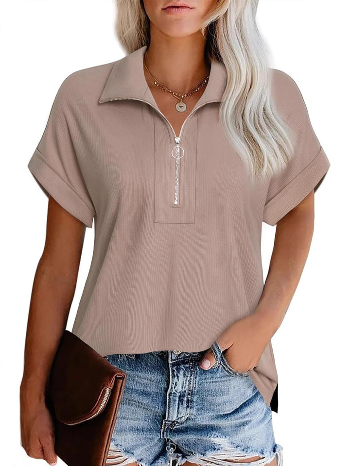Dame Modern Zip-Up Fritidstop Stilla