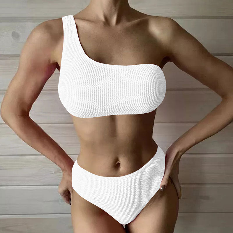 Dame Ensidig Bikini med højskåret snit Skovae