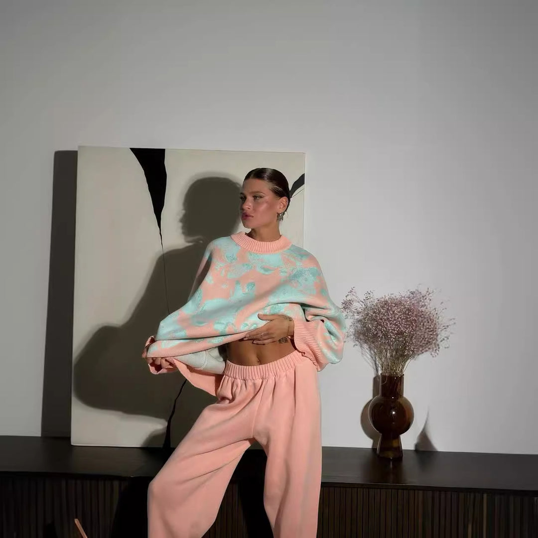 Kvinder Komfortabel Oversized Sweater med Unikt Mønster Stilla