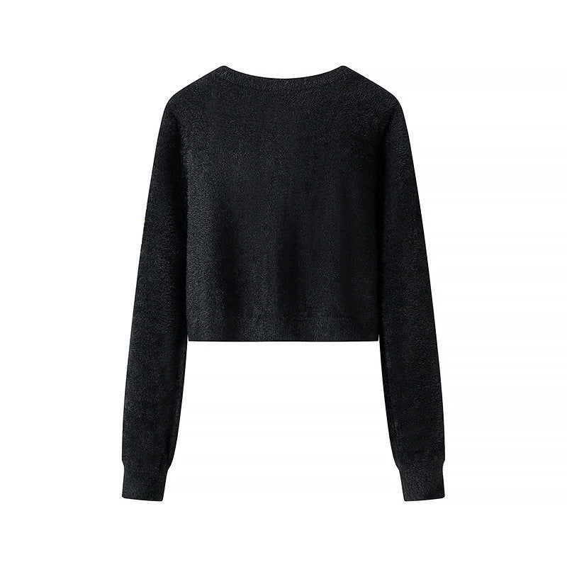 Kvindernes korte cardigan med shiny knapper Stilla
