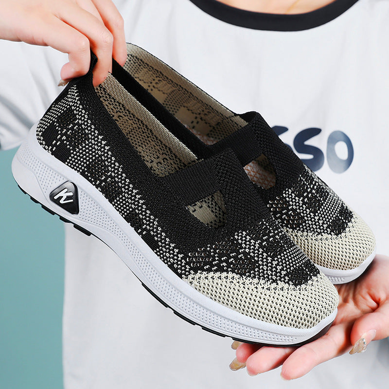 Dame Slip-On Sneakers med åndbar strikoverflade og fleksibel sål Stilla