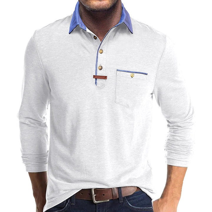Herre Langærmet Polo T-shirt Stilla