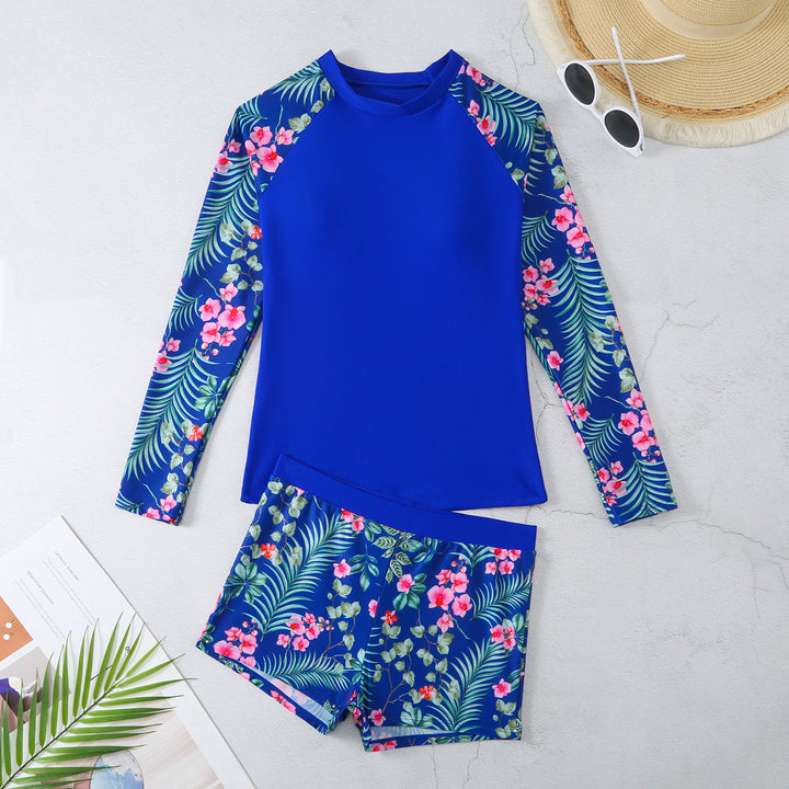 Dame UV-beskyttelse Surf-Sæt med langærmet Rashguard og Shorts Stilla