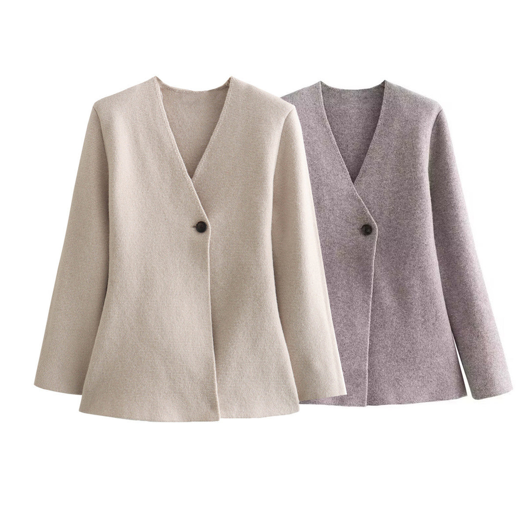 Kvinders elegante cardigan med moderne snit og fuld knaplukning Stilla