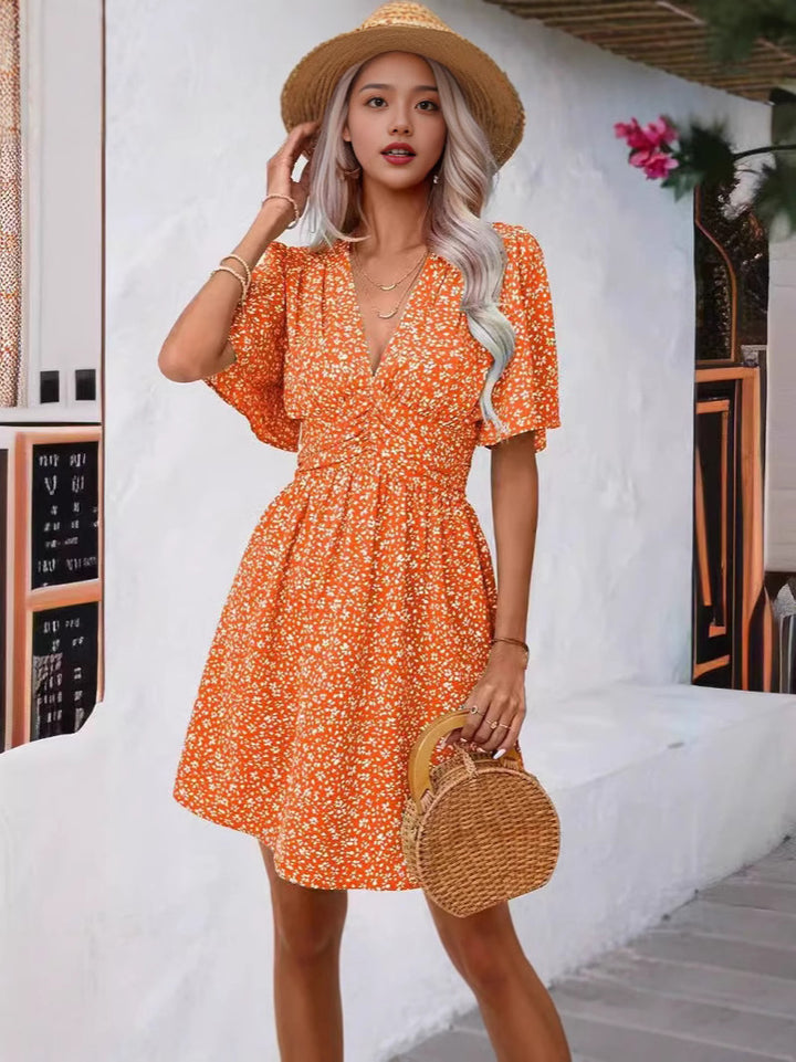 Dame blomsterklædning minidress Stilla