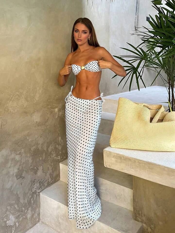 Dame Bandeau-bikini med moderne skæring Skovae