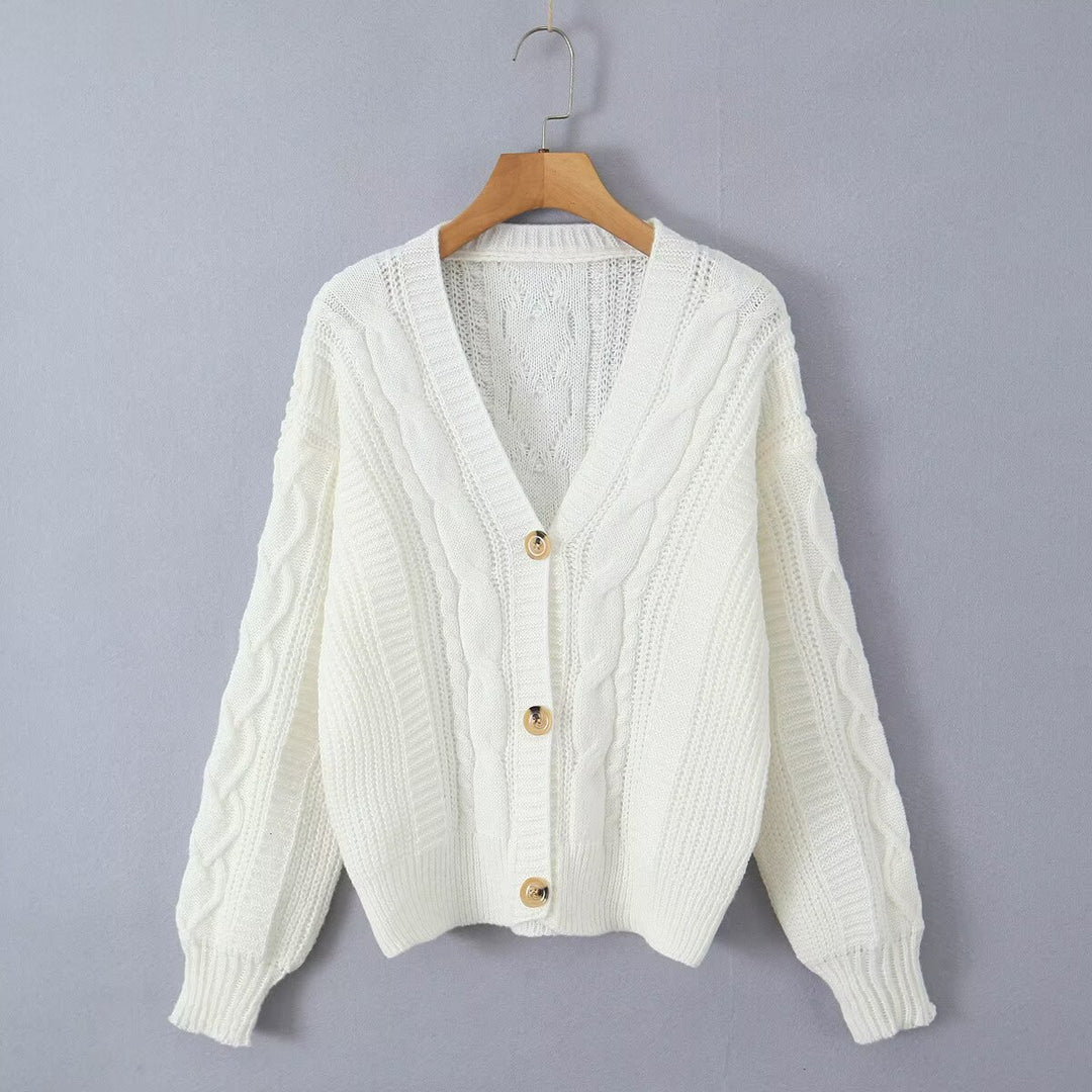 Damer hyggelig cardigan med V-hals Stilla