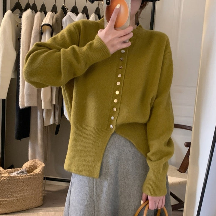 Kvindernes stilfulde cardigan med knapdetaljer og afslappet snit Stilla