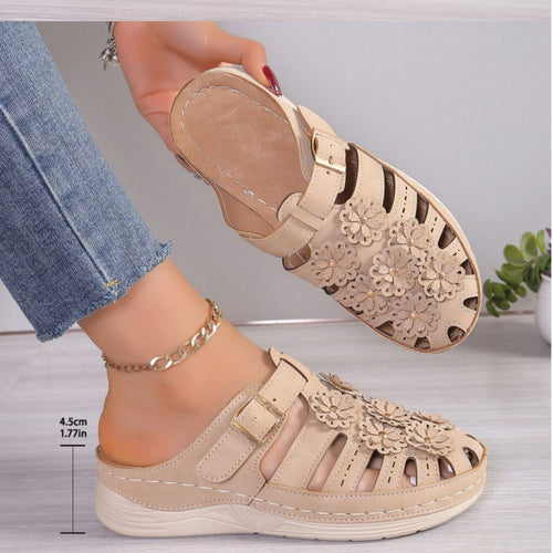 Dame sandaler med florale detaljer Stilla