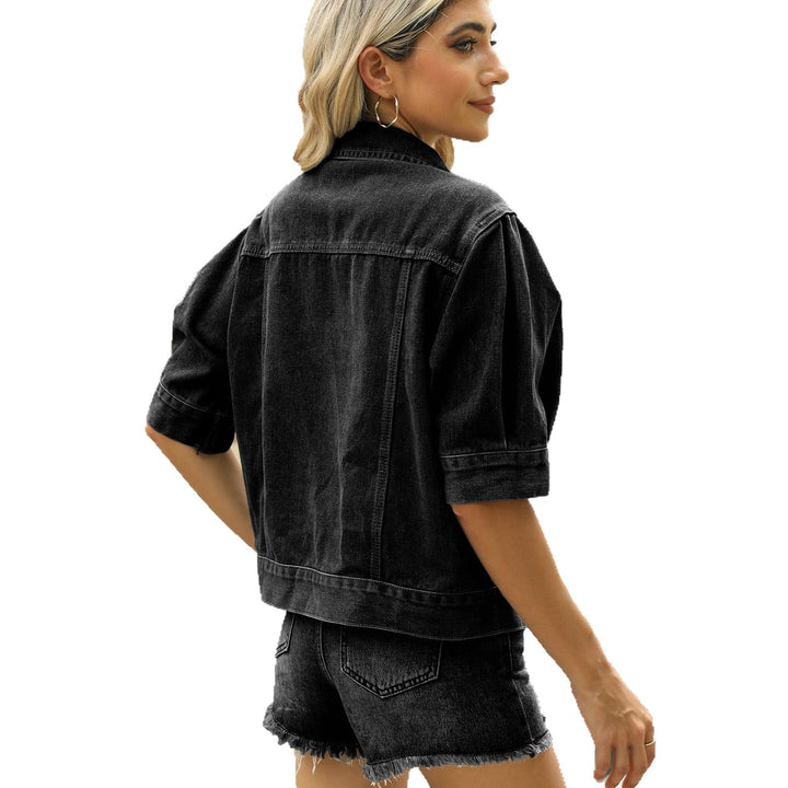 Dame Oversized Jeansjakke i moderne streetstyle med korte ærmer Stilla
