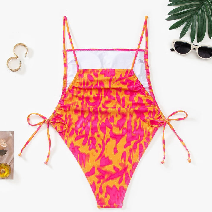 Dame One-piece badedragt med sideknuder Skovae