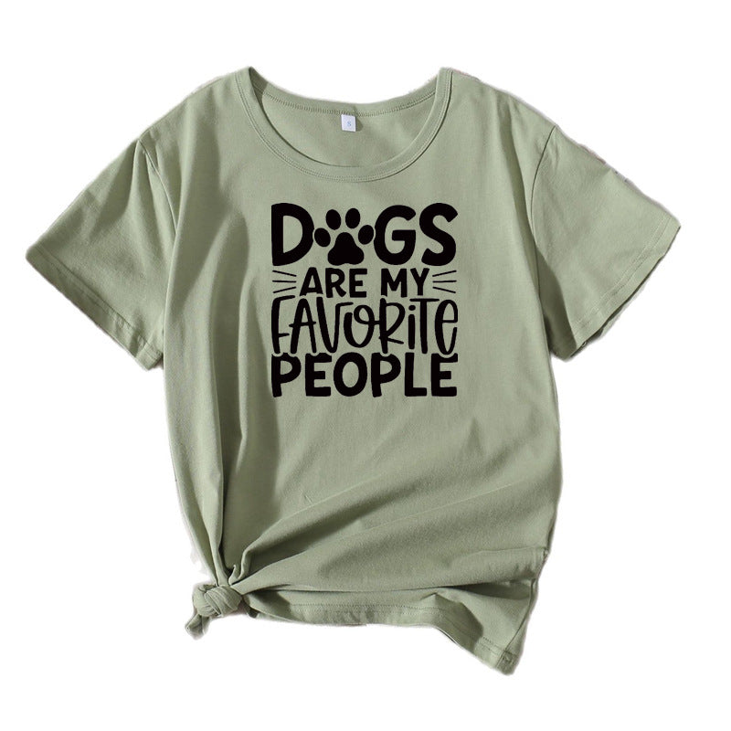 Dame Fritid Hund elsker Grafisk T-Shirt Stilla