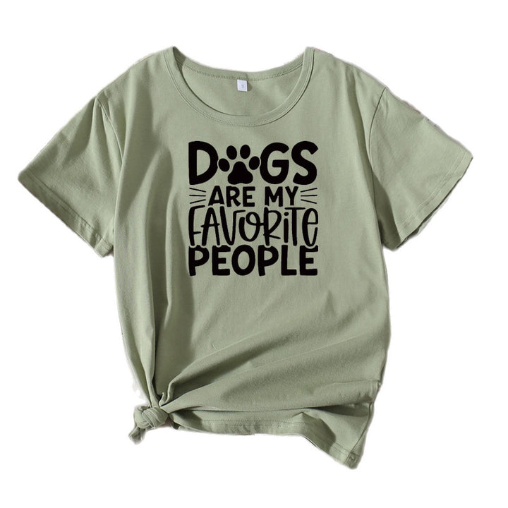 Dame Fritid Hund elsker Grafisk T-Shirt Stilla