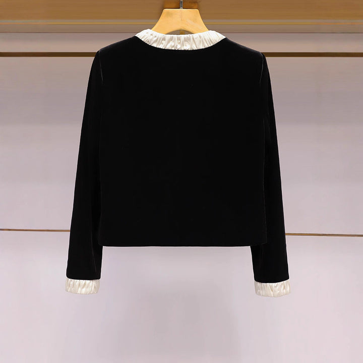 Dame kort jakke med elegant ruffle Stilla