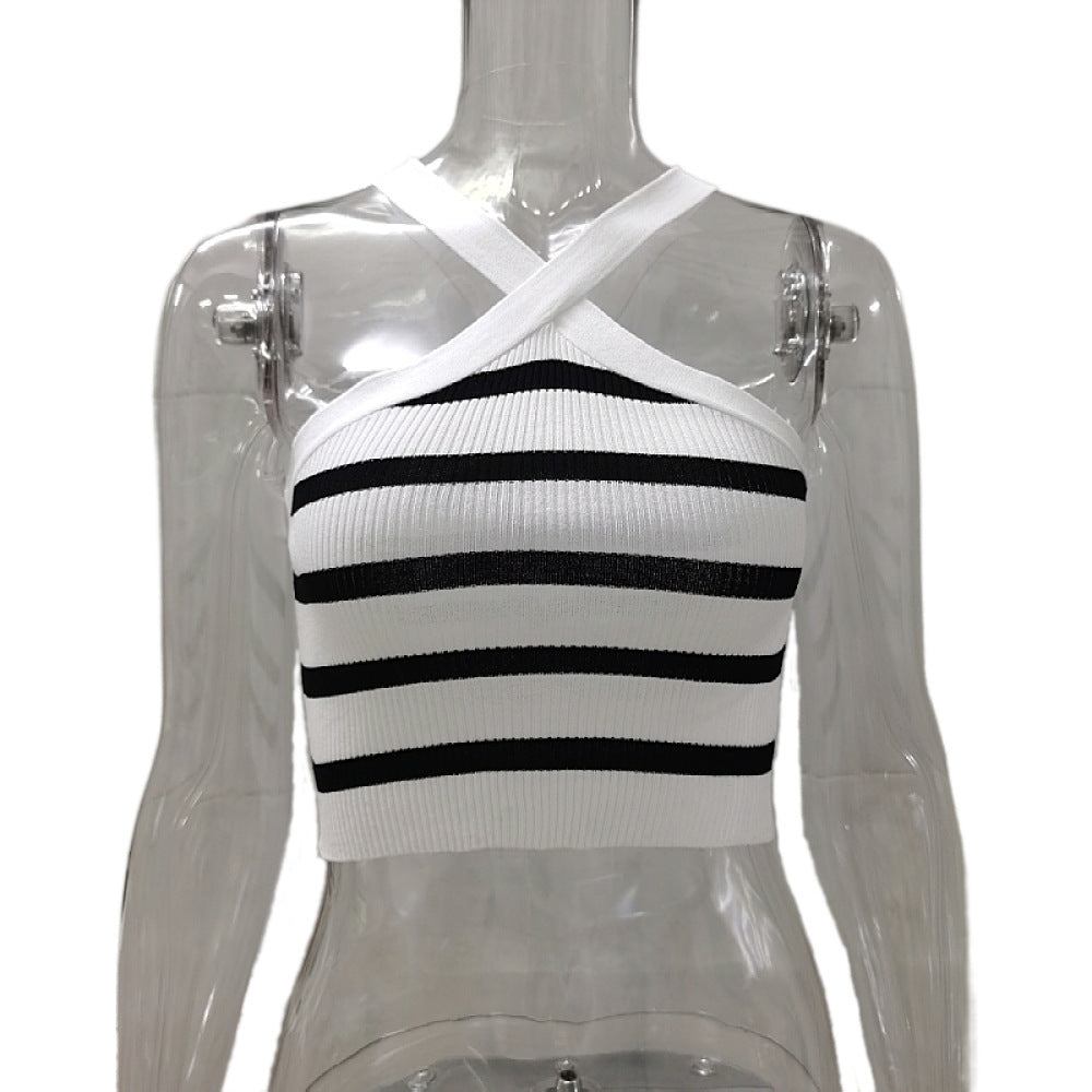 Dame Crop Top med Krydsstropper Stilla