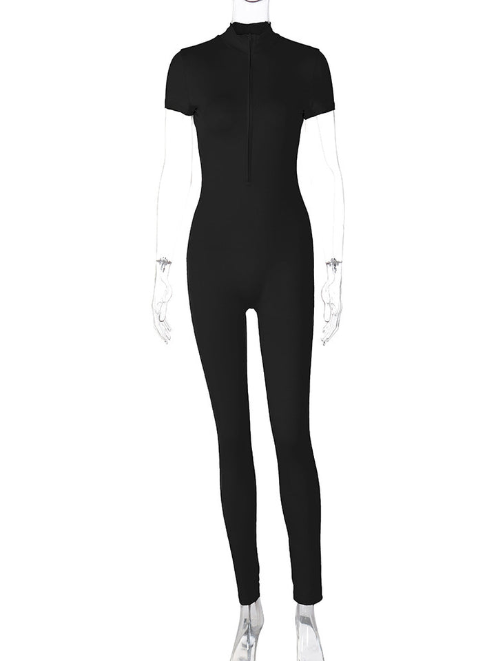 Dame Sporty One-Piece med kortærmet og høj krave Stilla