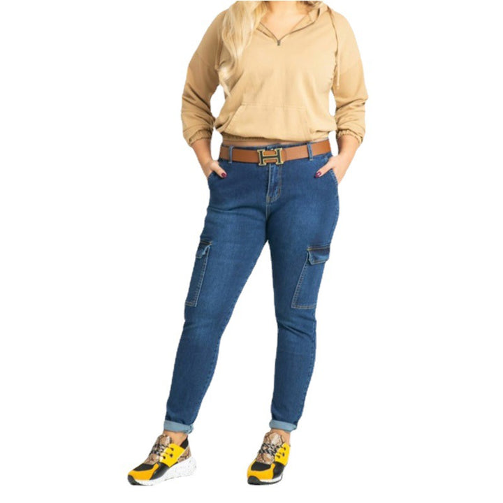 Dame Cargo Jeans med sidelommer og moderne snit Stilla