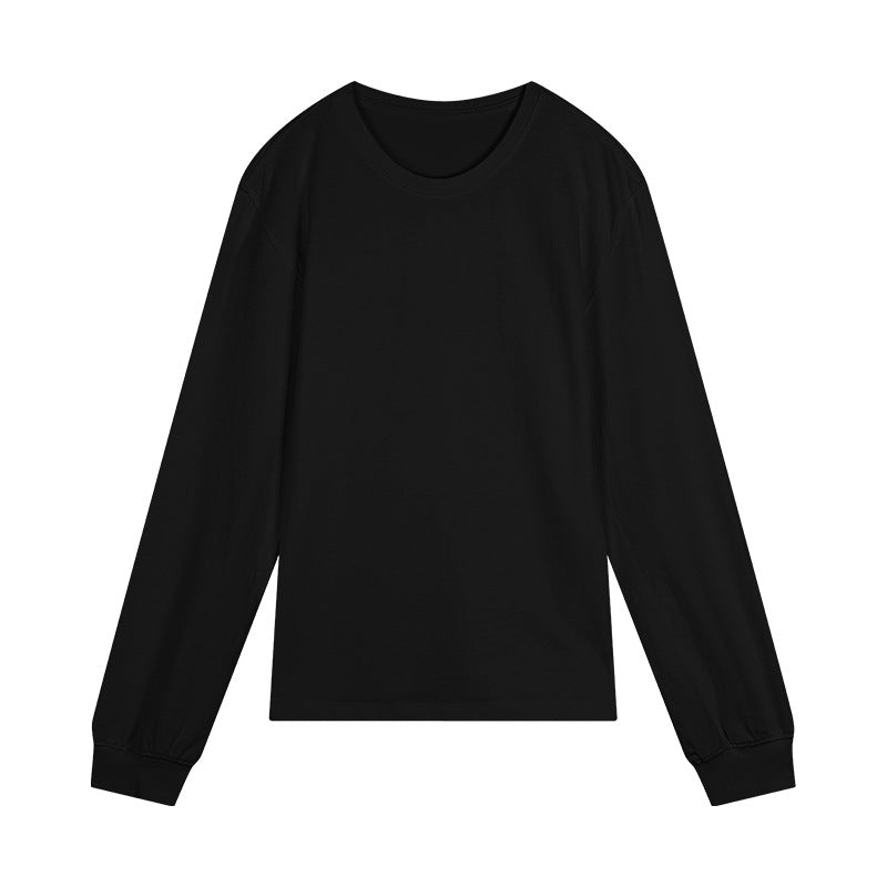 Dame langærmet basis T-shirt i blødt og åndbart bomuld med rund halsudskæring Stilla
