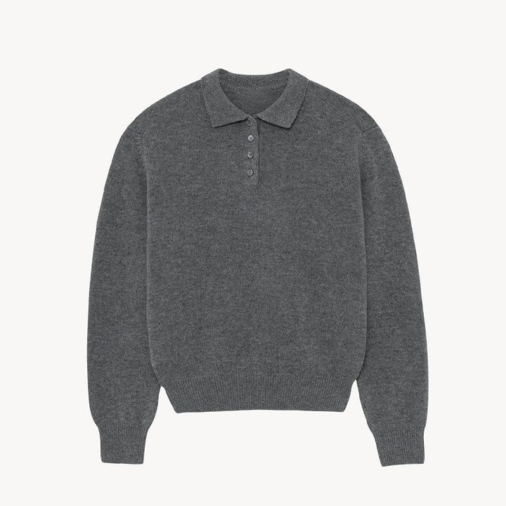 Dame sweater med knaplukning og afslappet snit Stilla