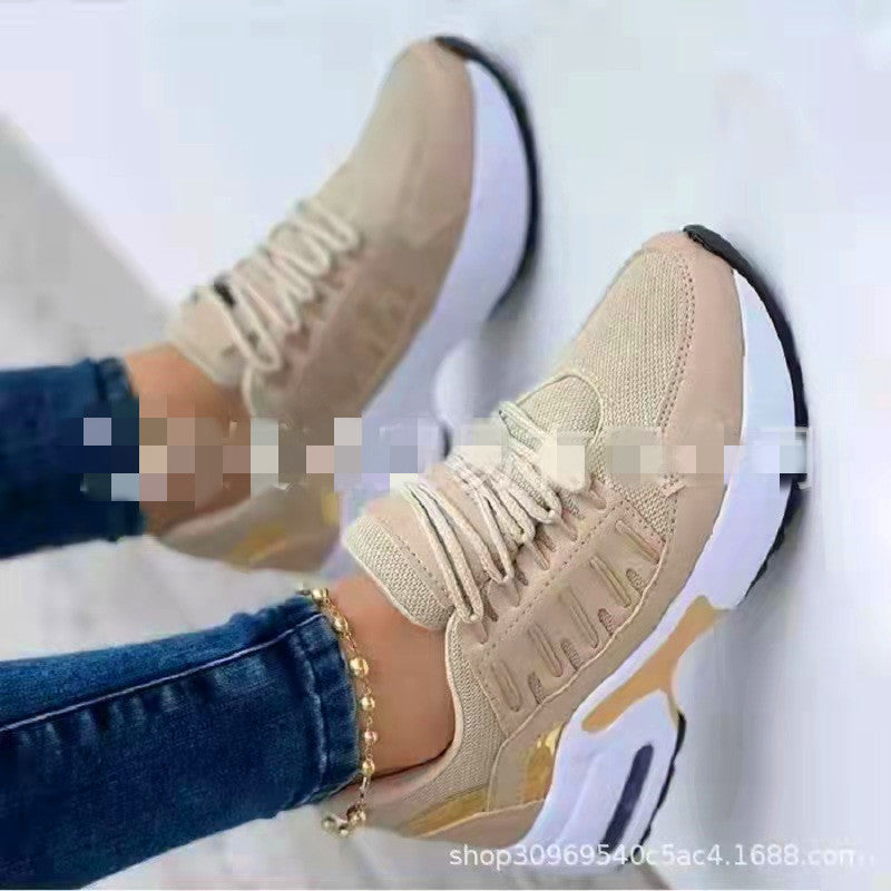 Dame Åndbare Sneakers med trendy design og stødabsorberende sål Stilla