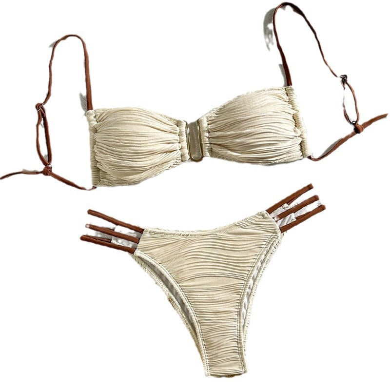 Damer Push-Up Bikini med raffinerede ruffle detaljer Skovae